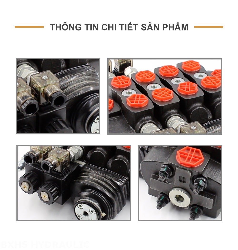 SD8 Biến áp và tay điều khiển Xy lanh 3 Van định hướng phân đoạn